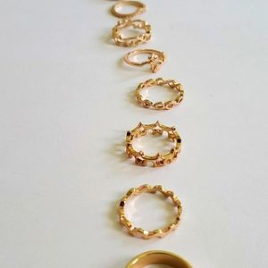 Gold colored rings Pack of 10 NWT